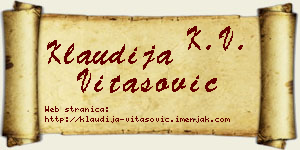 Klaudija Vitasović vizit kartica